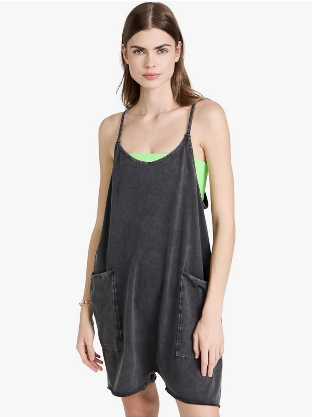 Free people fp movement Hot Shot Romper size medium black faded